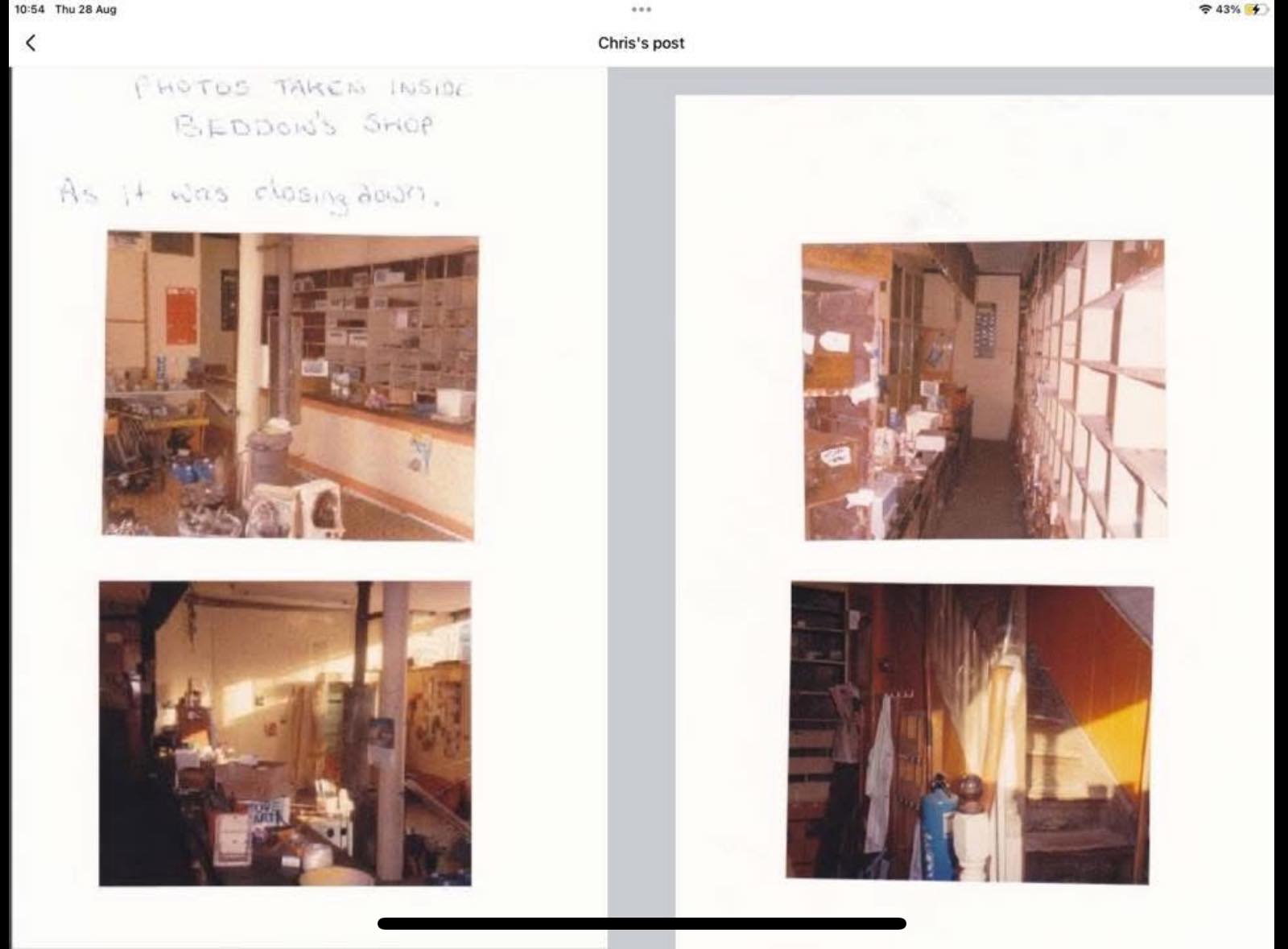 Photographs taken inside the shop around the time of its closure.