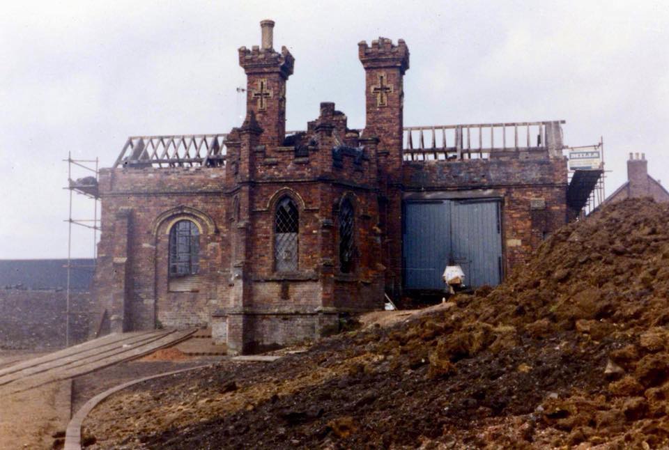 Roofless and open to the sky during the rescue works